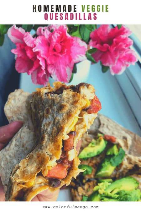 homemade veggie quesadillas
