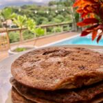 gluten free vegan buckwheat pancakes near the pool