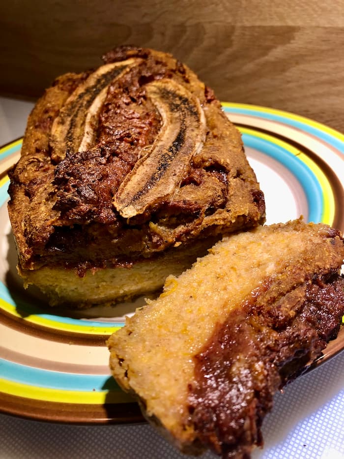 moist banana pumpkin bread with cinnamon swirl