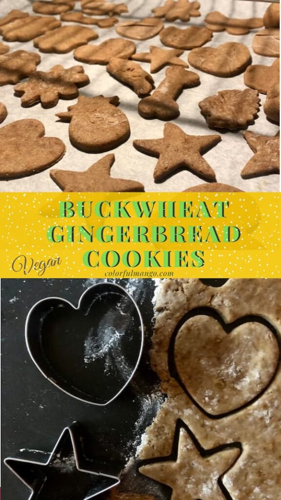 buckwheat gingerbread cookies and cookie cutters