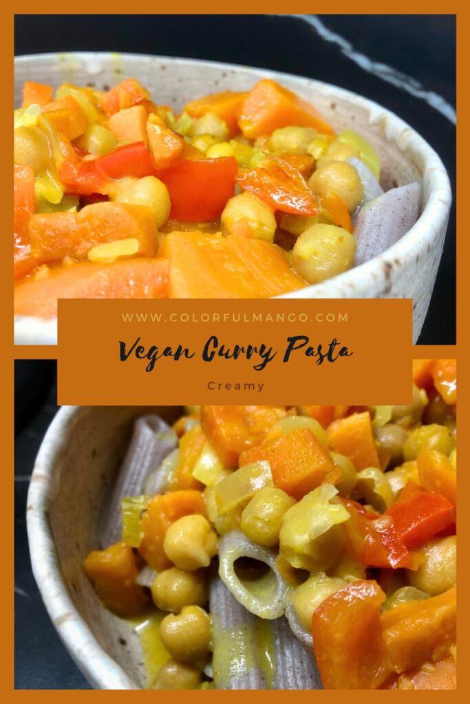 vegan curry pasta