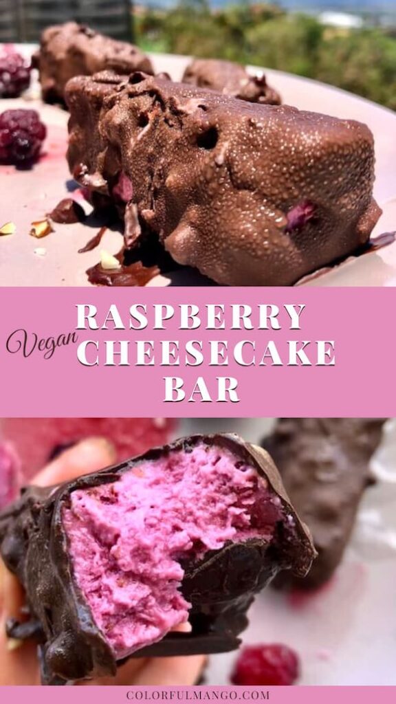 Raspberry Cheesecake Bar aka Kohuke (vegan) - Colorful.mango