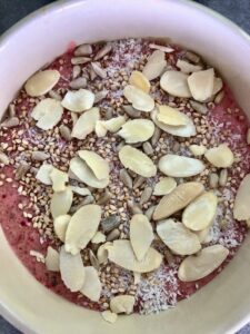 top with seeds