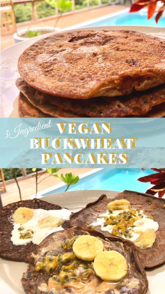3 ingredient vegan buckwheat pancakes