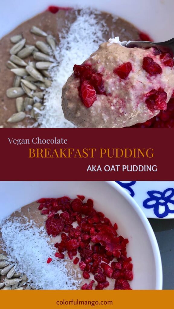 healthy chocolate breakfast pudding