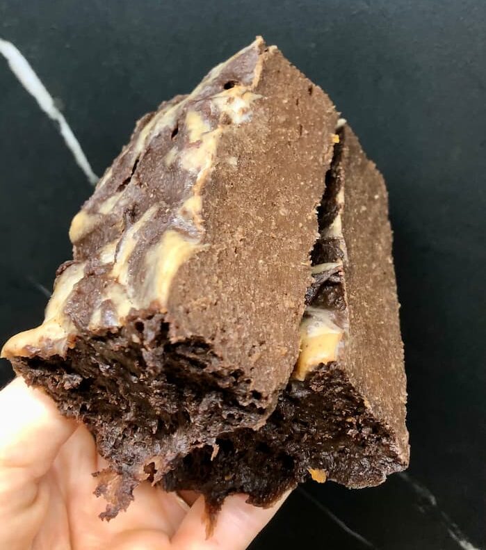 vegan gingerbread brownie