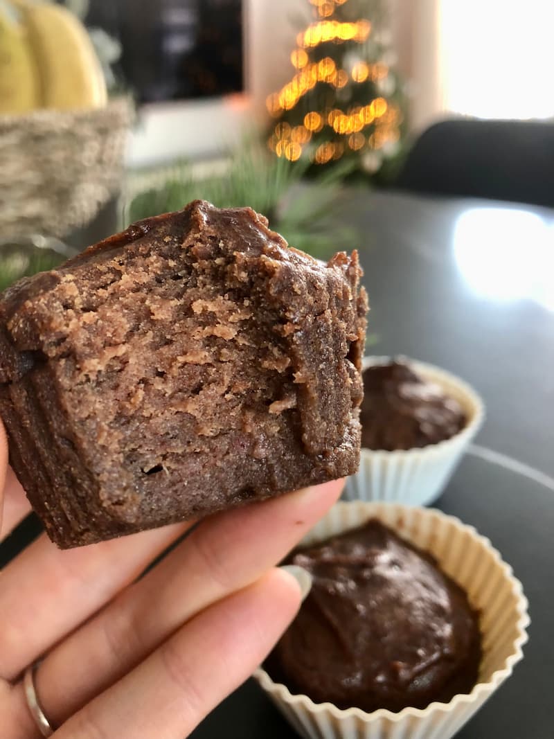 moist chocolate date muffins