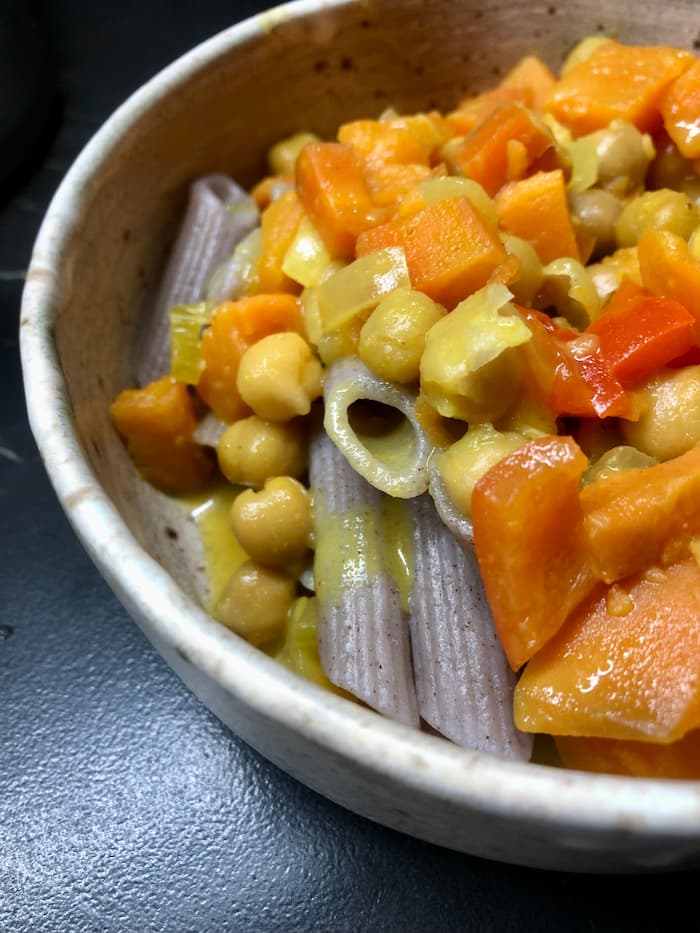 gluten free creamy curry pasta