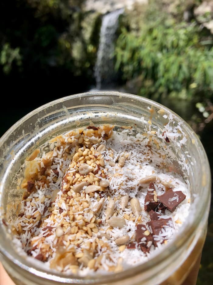 high protein cookie dough overnight oats
