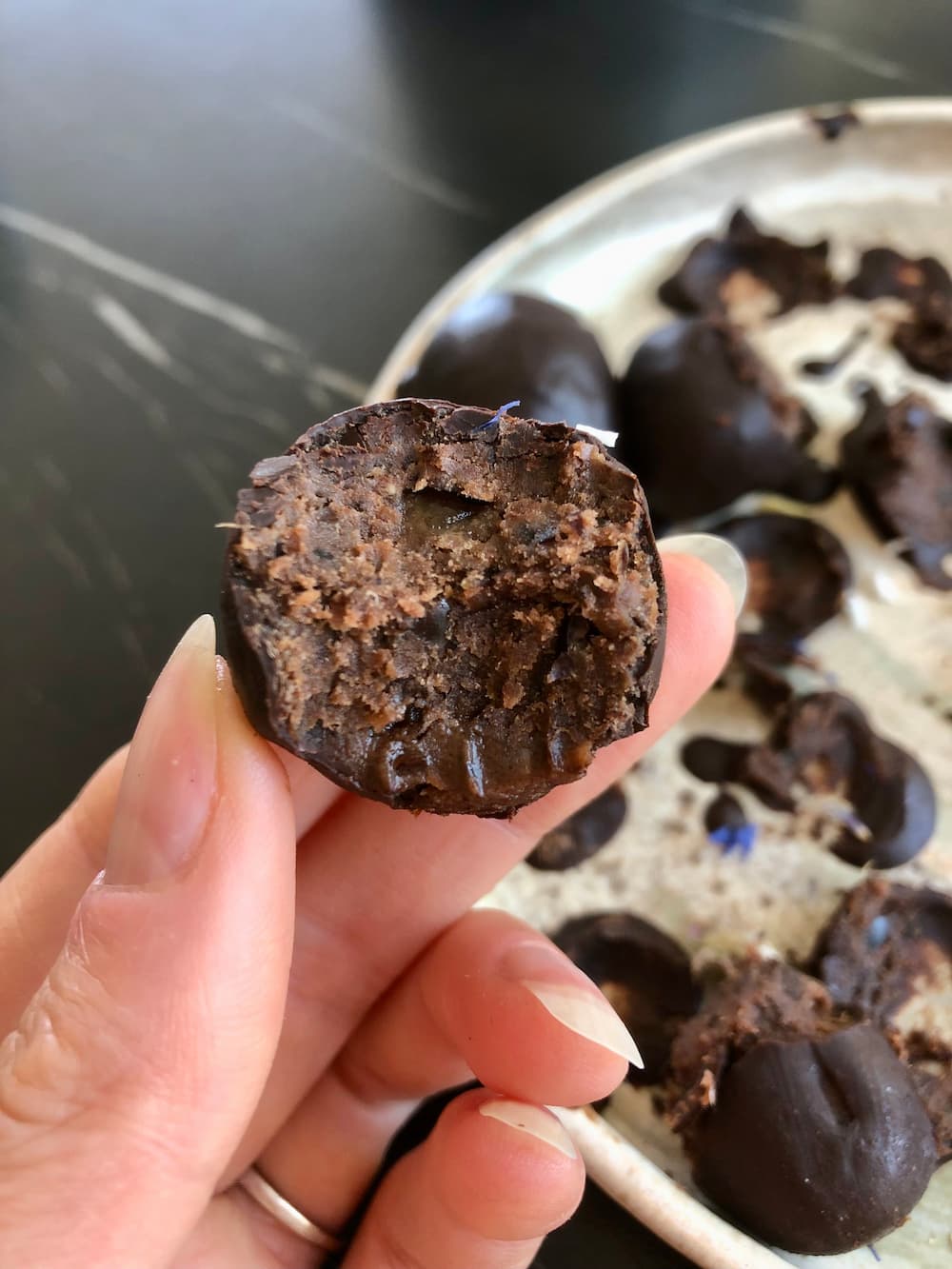 vegan and healthy coffee truffles
