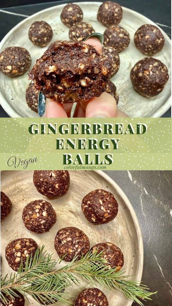 vegan gingerbread energy bites