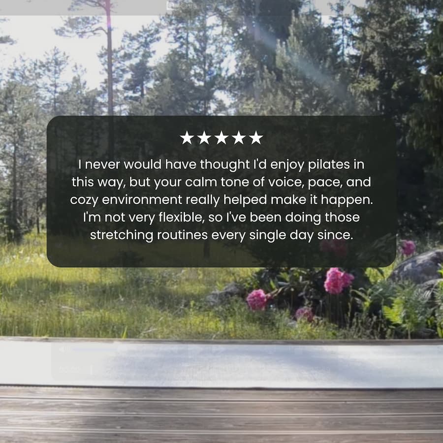 customer feedback about online pilates platform