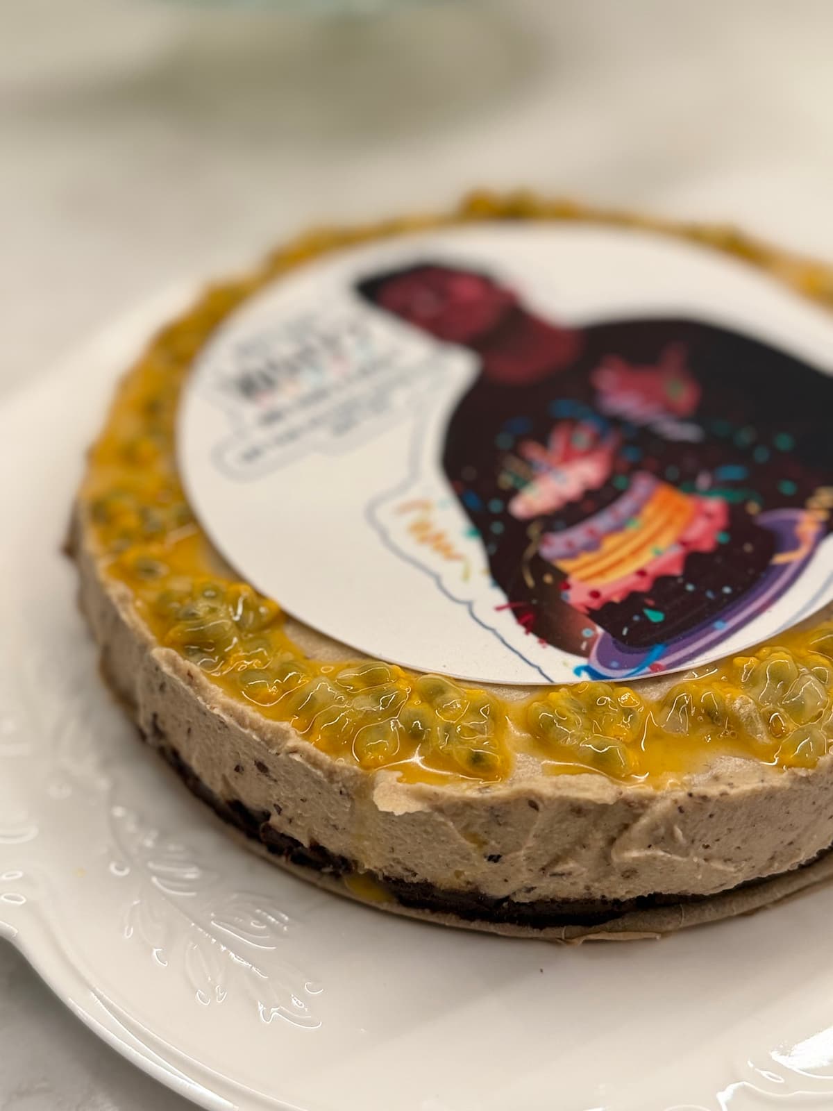 Tropical_brownie_Friends_Joey_birthday_cake