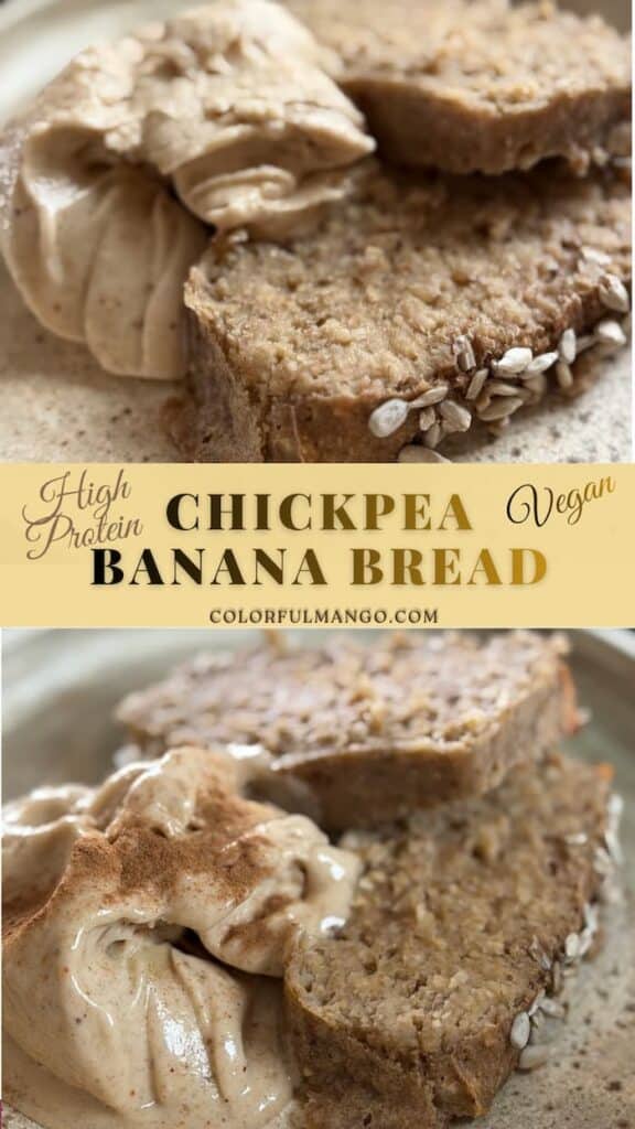 Chickpea banana bread with oats