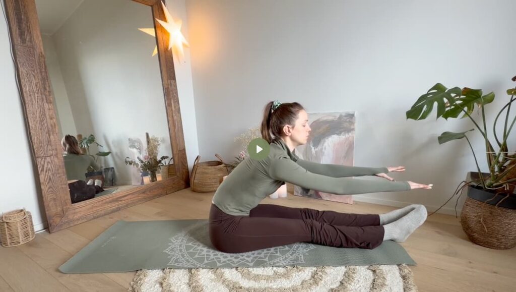 spine stretch pilates at home