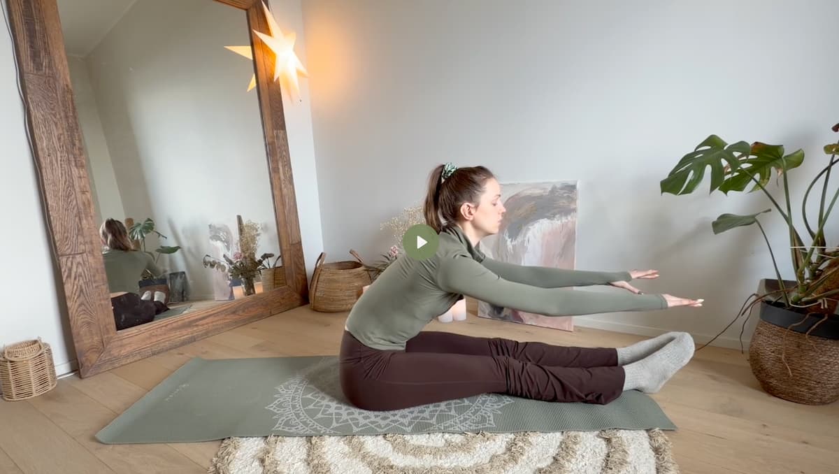 spine stretch pilates at home