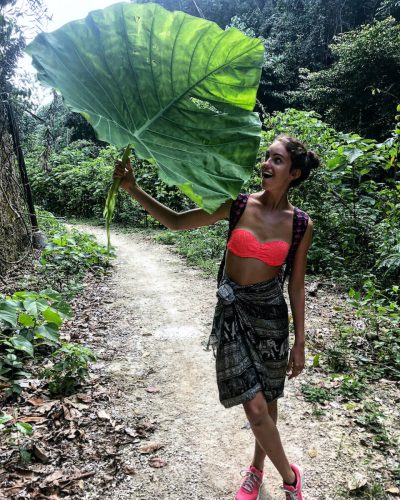 Enormous leaf and me